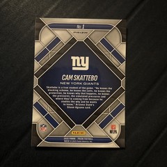 2025 Panini Prizm – Emergent Cam Skattebo #1 Green Wave Prizm (RC) Giants. Woo!