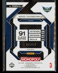 2024 Panini Prizm Monopoly WNBA #WNBA14 Arike Ogunbowale All-Star Brown #/249