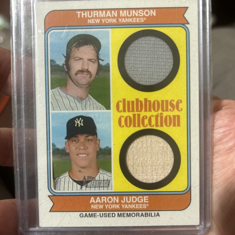 2023 Topps Heritage Clubhouse Collection Aaron Judge Thurman Munson #CCD-MJ /74