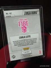 2026 Panini Instant WNBA #42 Carla Leite Portland Fire WNBA Debut PR:251