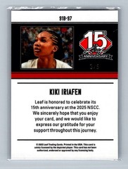 🚨KIKI IRIAFEN 2025 LEAF 15TH ANNIVERSARY BLUE LAZER PARALLEL 3/5‼️