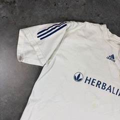 David Beckham T Shirt Mens Large White LA Galaxy Adidas Flaws Preowned
