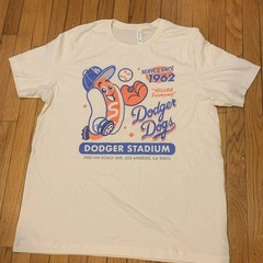 Los Angeles Dodgers Hot Dog MLB Cotton White Unisex T-shirt AN45934