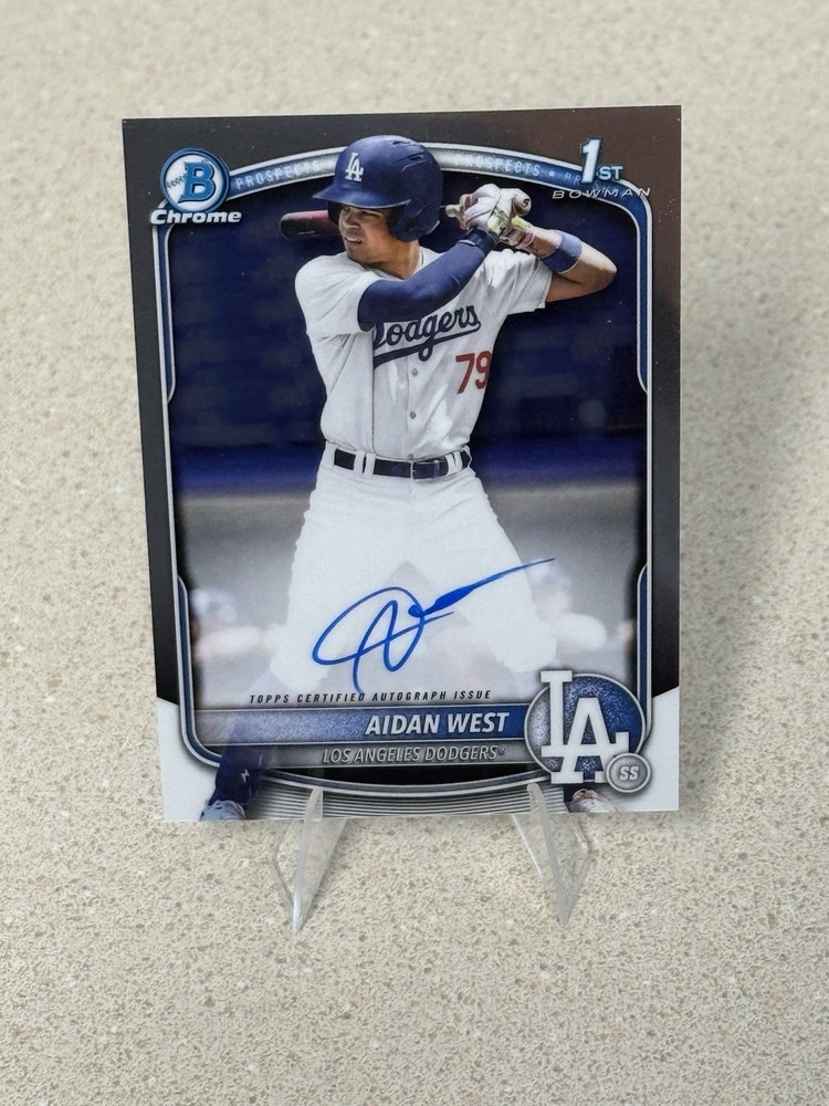 2025 Bowman Draft Aidan West 1st Auto Los Angeles Dodgers CPA-AWE