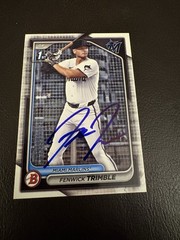 Fenwick Trimble Signed Card 2024 1st Bowman Miami Marlins IP Autograph Auto