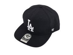 47 Black LA Dodgers Adjustable Snapback Hat Baseball Classic White Logo HT48