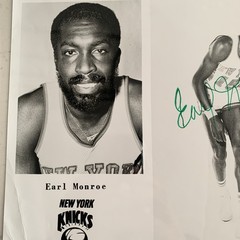 Earl « The Pearl » Monroe – NY Knicks Legend Autographed Promo Photo Vintage