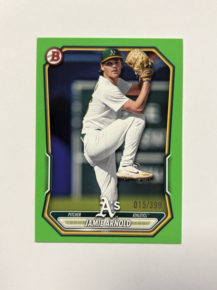 2026 Bowman Jamie Arnold Lime Green Prospect Parallel /399 #BP-112 Athletics