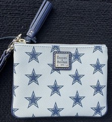 Dooney & Bourke NFL Dallas Cowboys Slim Wristlet Wallet NWT Gray Blue