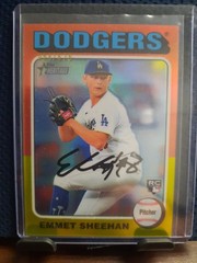 2024 Topps Heritage – Emmet Sheehan #187 Chrome Refractor /575 (RC)