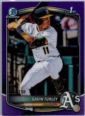 2025 Bowman Draft #BDC-28 Gavin Turley Chrome Purple Refractor #/250