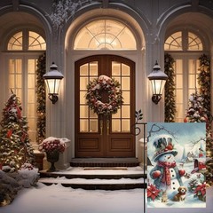 Winter Snowman Garden Flag 12×18 Flags Vertical inches, White