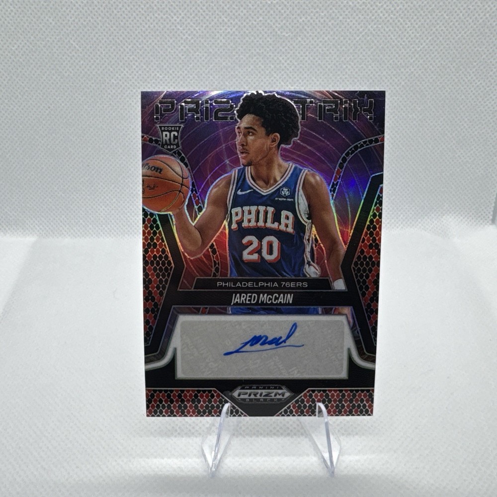 2024 PANINI PRIZM BLACK PRIZMATRIX SIGNATURES JARED MCCAIN Snakeskin 09/15