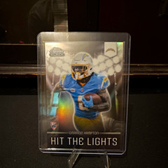 Topps Chrome Black 2025 Hit the Lights RC Insert Omarion Hampton Chargers HL-25