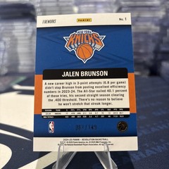2024-25 Panini Revolution Jalen Brunson #1 Fireworks /149 Knicks