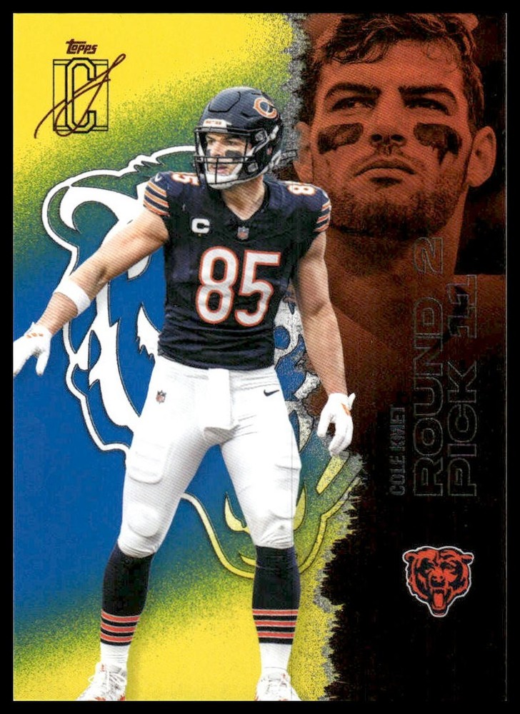 Cole Kmet 2025 Topps Signature Class #68 Blue & Yellow Chicago Bears