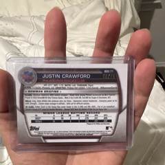 2023 Topps Bowman Chrome Draft Justin Crawford Gold /75 #BDC-71 Phillies