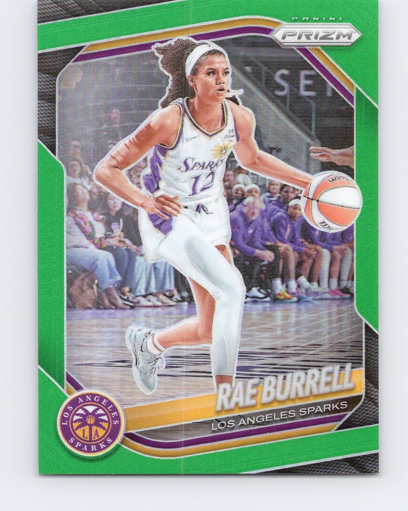 2025 Panini Prizm WNBA #25 Rae Burrell Green Prizms Los Angeles Sparks