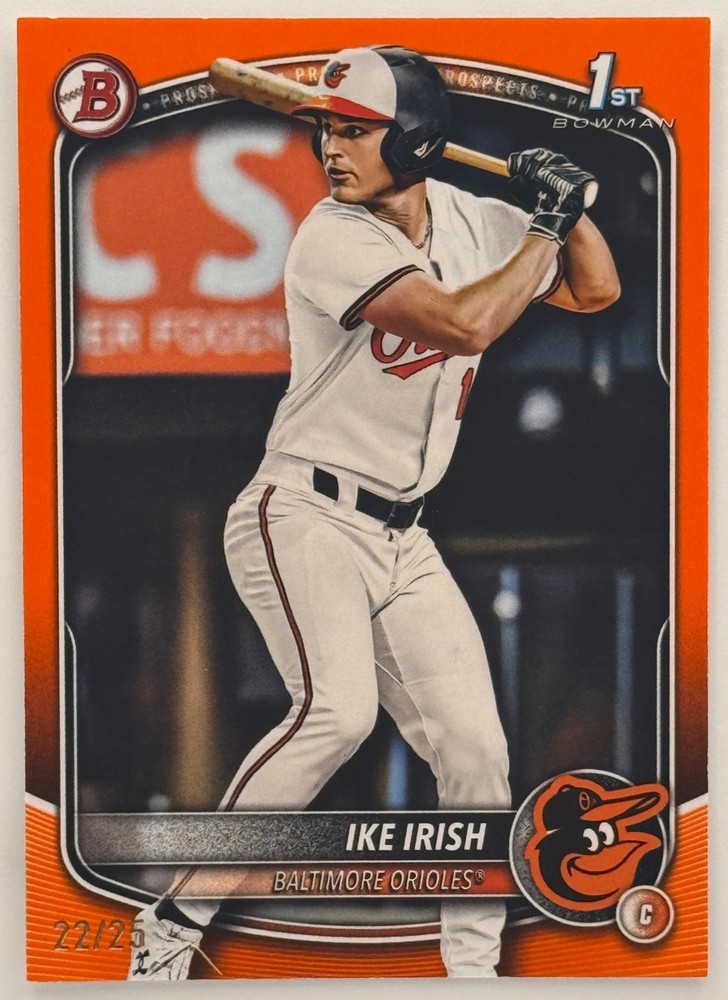 2025 Bowman Draft Ike Irish Orange /25 Orioles