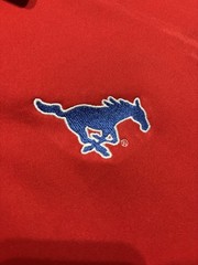 Nike SMU Mustangs Polo Golf Shirt. Mens XL. Red. NCAA.