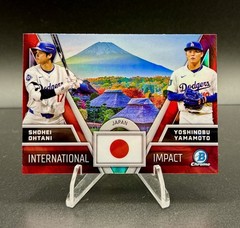 2024 Bowman Chrome International Impact Shohei Ohtani Yoshinobu Yamamoto Dodgers