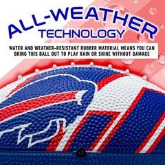 NFL Youth Mini Footballs – 8.5&Prime; Rubber Balls with Air Pump – All Teams Available