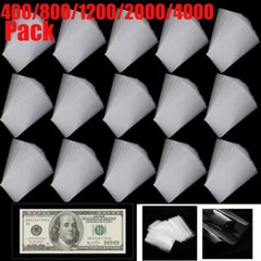 Lot Currency Sleeves Bill Holder Plastic Paper Money Holders for Collectors New