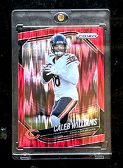 2025 Panini Prizm Caleb Williams Red Flash Chicago Bears #124 Mag Case Included