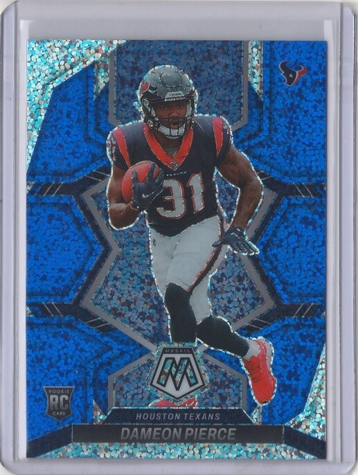 DAMEON PIERCE 2022 Panini Mosaic BLUE Sparkle RC Rookie SP #324 Texans
