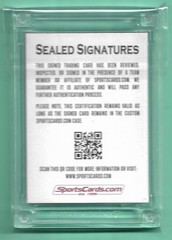 1986 Topps Doug Sisk Autograph Sportscards.com Encapsulated In Special Case
