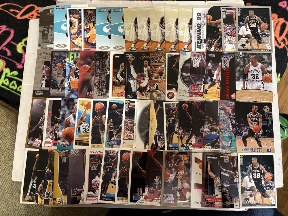 (255) Sean Elliott Basketball Cards Inserts Parallels Spurs Lot Collection