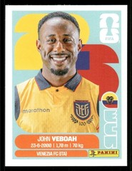 2026 USA Fifa World Cup Panini Sticker JOHN YEBOAH Ecuador ECU14