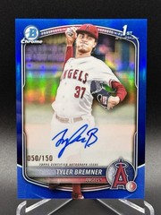 2025 Bowman Draft – Tyler Bremner 1st True Blue Auto /150 Angels #CPA-TB