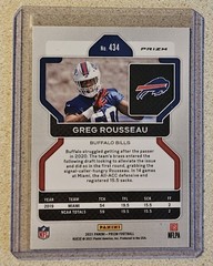 Greg Rousseau 2021 Panini Prizm SSP Retail Red Prizm RC #434 Rare – Bills 🔥