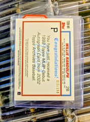 2022 TOPPS ARCHIVES 1992 Mlb Debut Autograph Willie Randolph Purple /150
