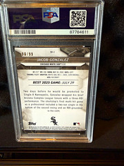 Topps 2023 Bowman&rsquo;s Best Jacob Gonzalez TP-1 Green Mini-Diamond /99 PSA 9