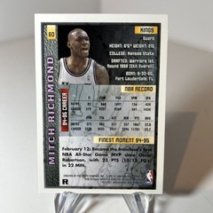 1995-96 MITCH RICHMOND FINEST REFRACTOR W/COATING #80 KINGS