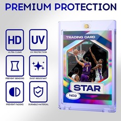 Lot of Magnetic Trading Sports Card Holders 35pt One-Touch Hard UV Protection US