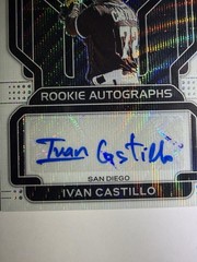 2022 Panini Prizm – Rookie Autographs Ivan Castillo #RA-IC White Wave Prizm /50