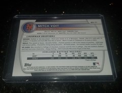 2025 BOWMAN DRAFT BLUE MITCH VOIT 1ST /150 NEW YORK METS ROOKIE CARD COLOR MATCH