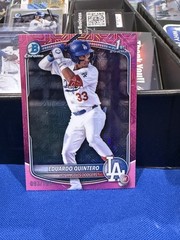 2025 Bowman – Chrome Prospects Eduardo Quintero 115 Pink Mojo Refractor /199