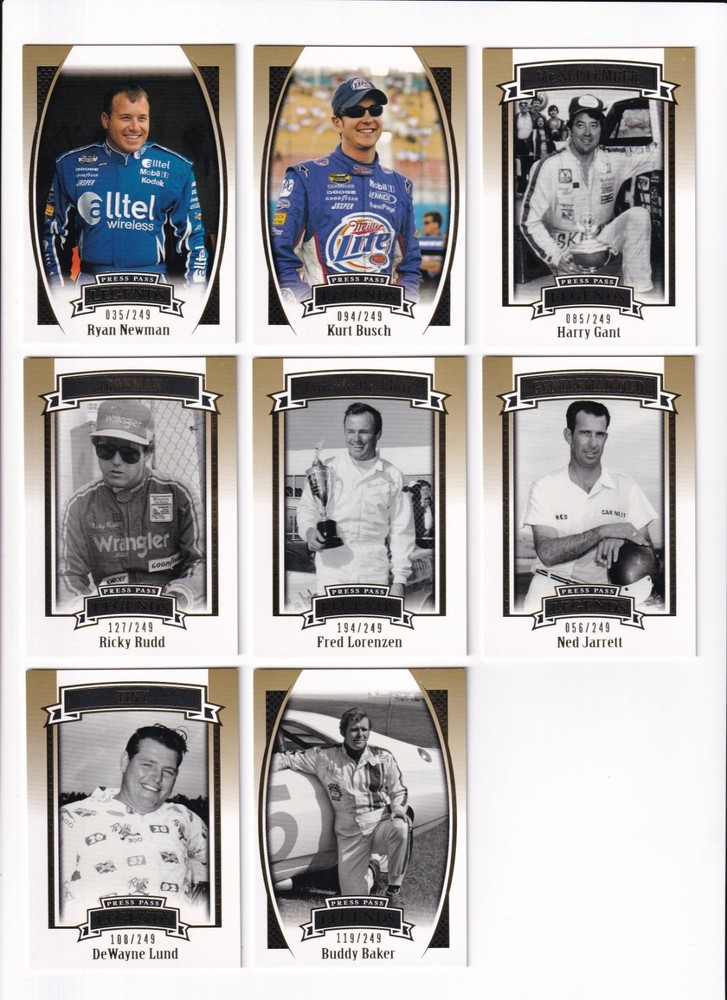 2007 Legends NUMBERED GOLD PARALLEL #G61 Ned Jarrett #xxx/249! ONE CARD ONLY