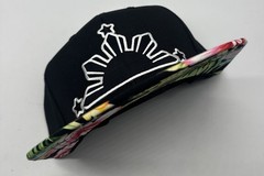 Philippines Islands Filipino Flag Pinoy Pinay Custom Snapback Floral Black