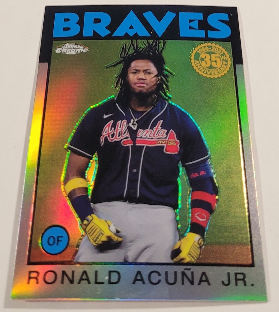 2021 Topps Chrome &rsquo;86 Topps #86BC3 Ronald Acuna Jr. Atlanta Braves