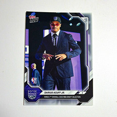 Topps Now 2026 Darius Acuff Jr Sacramento Kings RC Rookie NBA Draft #6
