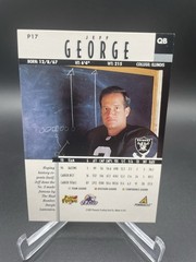 1997 Pinnacle Gold Artist Proof #P17, JEFF GEORGE SP, Los Angeles Raiders
