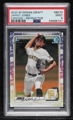 2020 Bowman Draft Chrome Refractor Jared Jones #BD-70 PSA 9 MINT v1i