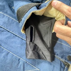 [XL] VTG CHAMPION NOTRE DAME BOMBER DOUBLED LAYER IRISH JACKET BLUE Spell Out