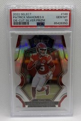 2022 Select – Premier Level Patrick Mahomes II #148 Silver Prizm Die-Cut PSA 10
