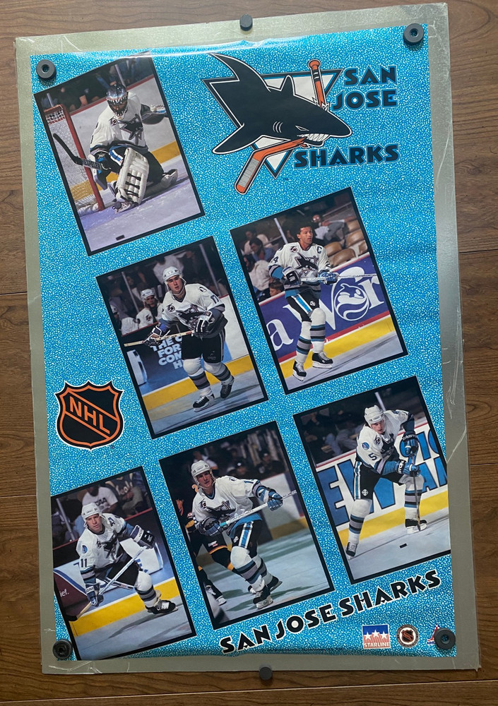 San Jose Sharks 1991 Starline Team Stars Poster 22×34&Prime;
